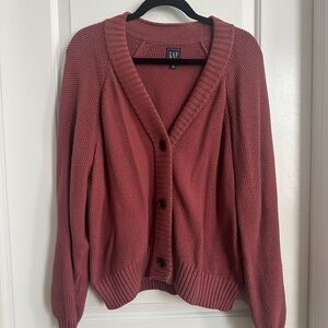 Gap Pink Button Down Cardigan